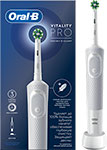 Электрическая зубная щетка BRAUN ORAL-B Vitality Pro D103.413.3 White 3 режима, тип 3708, белый электрическая зубная щетка oral b d505 513 2k белый