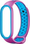 Ремешок двухцветный Red Line для фитнес-браслета Xiaomi Mi Band 7, фиолетовый с голубым