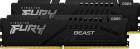 

Оперативная память Kingston DDR5 64GB (2x32GB) 6000MHz FURY Beast Black (KF560C36BBEK2-64), Черный