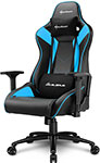 Игровое компьютерное кресло Sharkoon Elbrus 3 черно-синее игровое компьютерное кресло sharkoon elbrus 3 черно синее