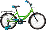 Велосипед Novatrack 20'' VECTOR лаймовый, защита А-тип, тормоз нож., крылья и багажник чёрн. 203VECTOR.GN22