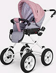 

Коляска детская Rant SIENA Classic (BartPlast) 07 серый-розовый