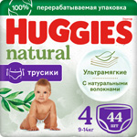 фото Подгузники трусики huggies natural 9-14 кг 4 размер 44 шт.