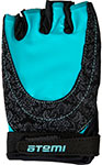 Перчатки для фитнеса  Atemi AFG06BEL черно-голубые размер L мяч для фитнеса bradex фитбол 85
