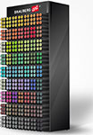 Дисплей настольный Brauberg ART, для размещения маркеров для скетчинга, 63 ячейки,378 маркеров заправка для маркеров touch refill ink 20 мл p88 пурпурный сероватый