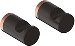 Комплект одинарных крючков Iddis Petite, сплав металлов, черный матовый с розовым золотом (PET2SR1i41)