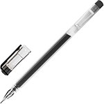 Ручка гелевая Staff GP-675, черная, выгодная цена 12 штук, увеличенная длина письма 1000 м (880420)