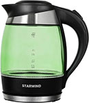 Чайник электрический Starwind SKG2213, 1.8 л., зеленый/черный чайник электрический kitfort кт 6197 2 бело зеленый