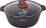 Кастрюля-жаровня Kukmara Granit ultra (жго41а) 4 л, со стекл. крышкой сковорода kukmara granit ultra induction сгои280а 28 см с ручкой