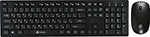 Беспроводная компьютерная клавиатура и мышь Oklick 240M черный комплект клавиатура и мышь a4tech fstyler fg1010 клав синий мышь синий usb беспроводная multimedia