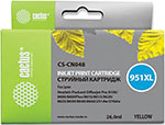 Картридж струйный Cactus (CS-CN048) для HP OfficeJet 8100/ 8600, желтый картридж hp 950 cn049ae для hp oj pro 8100 8600