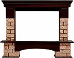 Портал Firelight Forte Wood 30U (угловой), камень коричневый, шпон темный дуб (НС-1305478) угловой классический портал royal flame