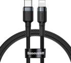 

Кабель Baseus USB-C- MFI, CL, 20W, 1m, серо-черный (CATLKLF-G1), Черный/серый