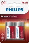 

Батарейка Philips Power Alkaline, щелочная, 2 C, в блистере (LR14P2B/97)