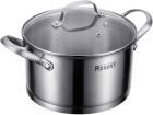 Кастрюля индукционная со стеклянной крышкой Regent Inox Linea Sirena, 4.5 л, металлик (65-0422)