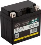 

Аккумулятор для мототехники SKN LiFePO4 YTX5L-BS, 12V/5Ah/80A (UTX5L-BS, CT1205, YT5L-BS), Черный