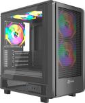 

Компьютерный корпус 4FAN Goldrim Black wFans, Черный