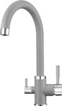 Кухонный смеситель Granula GR-2168 с краном для питьевой воды алюминиум кухонный смеситель granula gr 2088 невысокий с краном для питьевой воды арктик