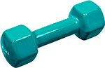 Гантель обрезиненная Bradex голубая 3 кг SF 0536 игрушка пищащая гантель 500 kg 17 5 см голубая