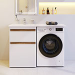 фото База под столешницу am.pm x-joy для стиральной машины напольная 60 см 2 ящика белый глянец (m85afsx0602wg x)