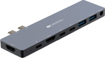 USB Hub Canyon DS-8 8 портов Thunderbolt 3 2хUSB 3.0 2х HDMI 2xUSB Type C 3.5 mm type c to hdmi adapter 8k 60hz unidirectional 4k usb c to hdmi converter cable hdr dsc compatible thunderbolt 4 for tv monitor
