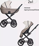 

Коляска Riko PACCO Classic 2 в 1, RIKO BASIC 06, Latte (бежевый-коричневый)