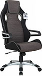 Кресло Brabix ''Techno GM-002'', ткань, черное/серое, вставки белые, 531815