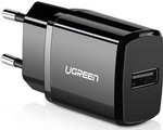 Сетевое з/у Ugreen USB A 10W (50459) черный сетевое зарядное устройство aukey omnia ii mini usb c 30w pd 3 0 pps pa b1l