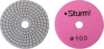 Круг шлифовальный гибкий Sturm 9012-W100-100, 100 мм, P100, мокрая шлифовка, 1 штука - фото 1