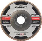 

Круг лепестковый торцевой Patriot EXPERT 125 мм, 22.23 мм, P40, цирконий