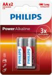 

Батарейка Philips Power Alkaline, щелочная, 2АА, в блистере (LR6P2B/97)