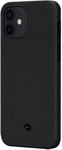 

Чеxол (клип-кейс) Pitaka для iPhone 12 mini черно-серый (мелкое плетение) (KI1202)