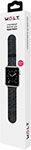 Браслет W.O.L.T. для Apple Watch 42 мм спортивный черный умные часы apple watch ultra 2 49 мм s alpine loop olive mrfh3