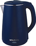 Чайник электрический WILLMARK WEK-2002PS синий чайник электрический willmark wek 2002ps синий 2 л синий