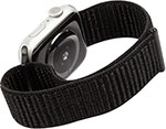 Ремешок нейлоновый mObility для Apple watch – 42-44 mm (S3/S4/S5 SE/S6), глубокий черный ремешок нейлоновый плетёный vlp для apple watch 38 40 41 l xl 2шт оранжевый
