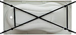 Каркас сварной для ванны Aquanet NORD 150*70 (174223) черный (00174223) каркас сварной для акриловой ванны aquanet vitoria 130x130 00187507