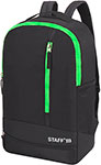 Рюкзак Staff STRIKE универсальный, 3 кармана, черный с салатовыми деталями, 45х27х12 см, 270785 рюкзак staff strike универсальный 3 кармана черно серый 45х27х12 см 270784