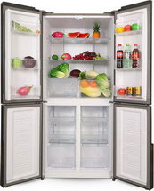 Многокамерный холодильник Ginzzu NFK-500 черный многокамерный холодильник ginzzu nfk 575 шампань