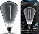 фото Лампа gauss led vintage filament straight st164 6w e27 164*297mm gray 330lm 4000k