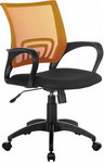 Кресло Brabix ''Fly MG-396'', с подлокотниками, сетка, оранжевое/черное, 532084