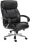 Кресло Brabix PREMIUM ''Direct EX-580'', хром, рециклированная кожа, черное, 531824