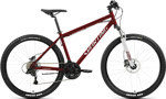 Велосипед Forward SPORTING 27.5 3.2 HD, 27,5'' 8 ск. рост. 19'', 2023, темно-красный/серебристый (RB3R7813BDRDXSR)