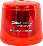 Точилка электрическая  Brauberg DOUBLE BLADE RED (271338)