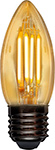 Лампа филаментная Rexant CN35, 9.5 Вт, 950 Лм, 2700 K, E27, золотистая колба