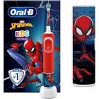 

Электрическая зубная щетка Braun Oral-B Vitality Kids Spiderman (D103.413.2KX), чехол, Красный/синий