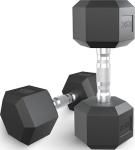 

Гантель гексагональная Unix Fit обрезиненная, 12.5 кг, Черный