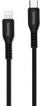 Кабель Philips MFI, USB C - Lightning, 18W, 1.2 м, силиконовый, черный (DLC8631B/74)