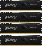 

Оперативная память Kingston DDR4 128GB (4x32Gb) 3600MHz FURY Beast Black Gaming Memory (KF436C18BBK4/128), Черный