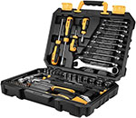 Универсальный набор инструмента для дома и авто в чемодане Deko DKMT74 (74 предмета) черно-желтый