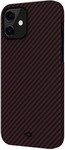

Чеxол (клип-кейс) Pitaka для iPhone 12 mini красно-черный (KI1203)